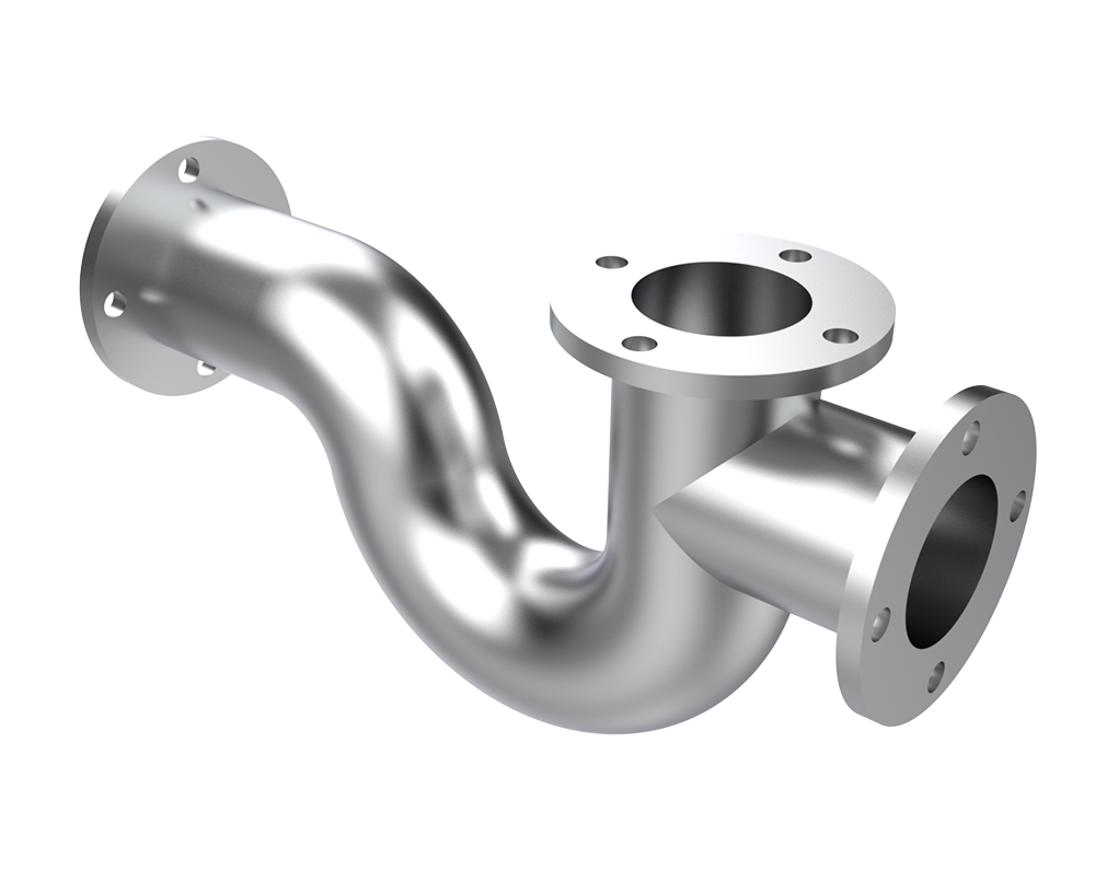 Three-Way Flanged Pipe Fitting